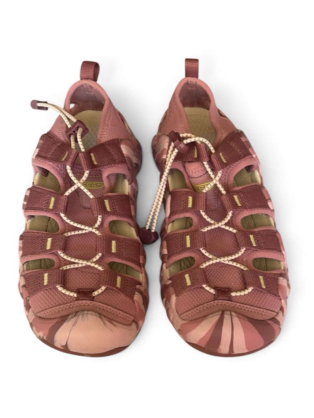 KEEN Newport H2 Women’s Pink Camo Water Hiking Sandals Size 8.5 Like New - Picture 9 of 16